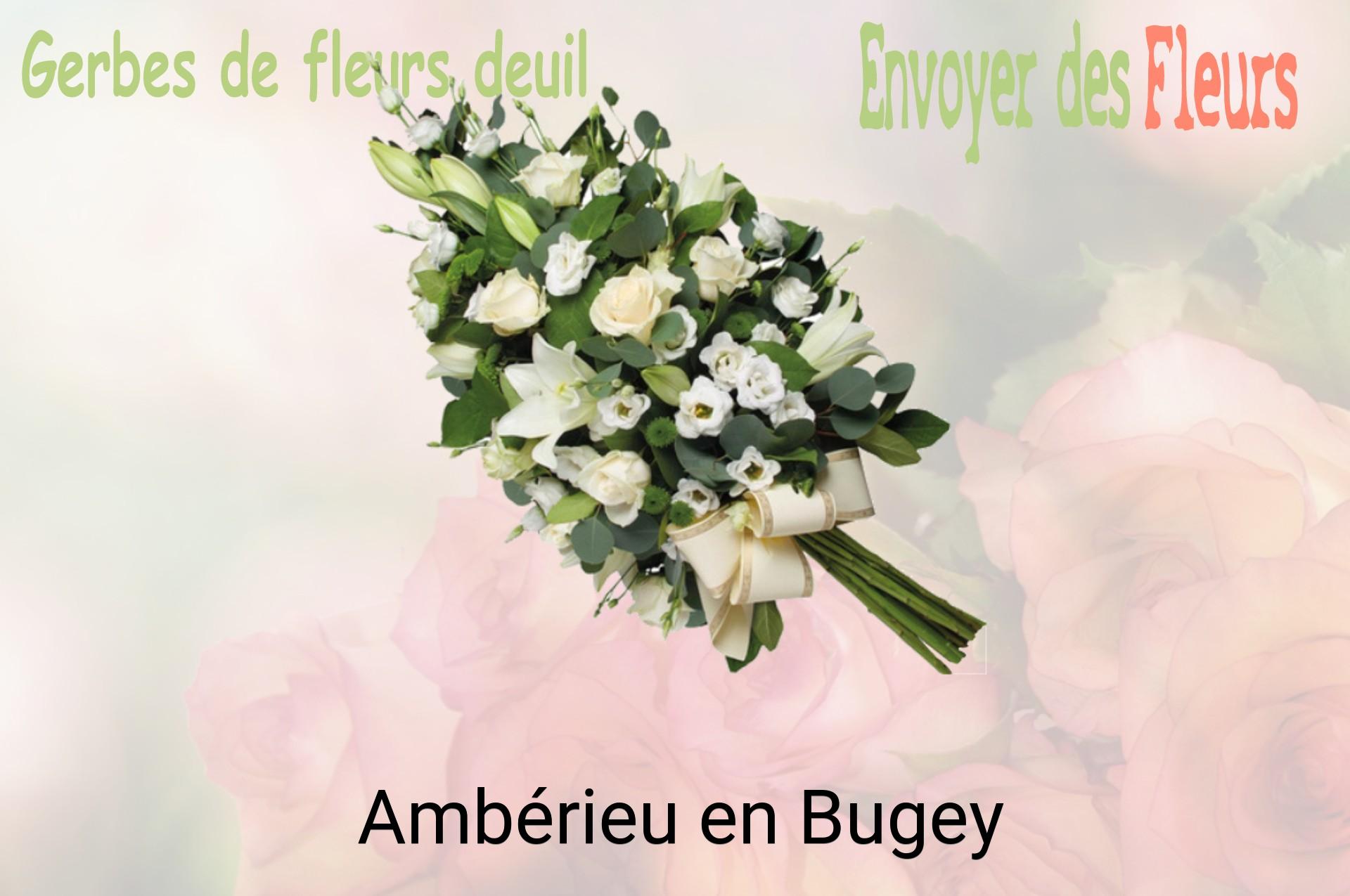 Gerbe de fleurs de deuil livrée à Ambérieu-en-Bugey